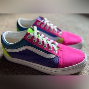 Women’s Vans Old Skool Lowtop Multicolor Sneakers Size 7.0